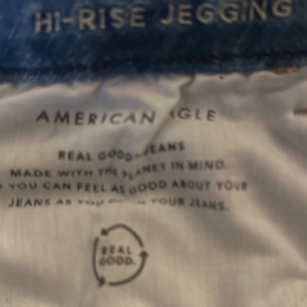 American Eagle Blue Jeggings Hi-Rise Comfort
